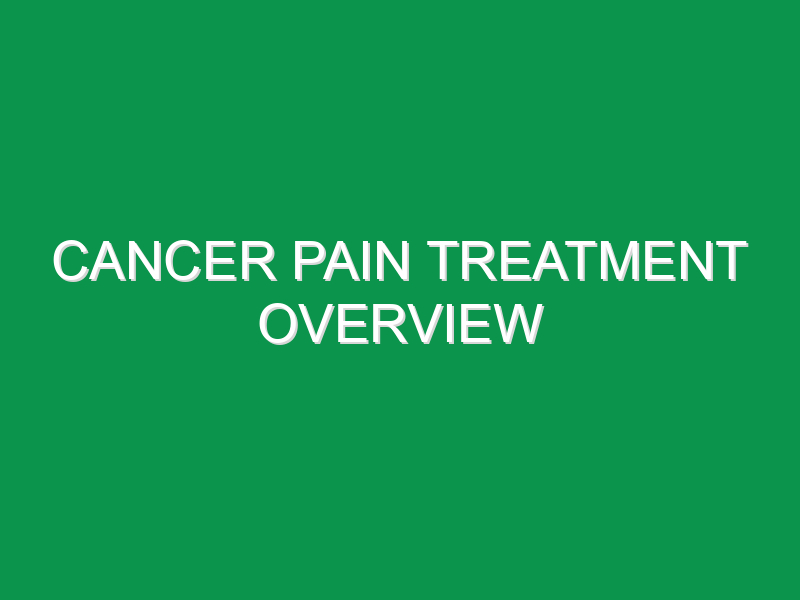 Cancer Pain Treatment Overview